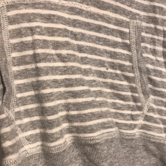 Gray Striped Hollister Hoodie - Picture 4 of 4